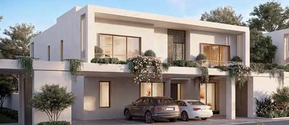 5 bedroom villa at Wadeem Gardens with a timber screen, roof terraces and cascading planting